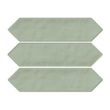Giorbello Sage 3-in x 12-in Glazed Ceramic Wave Subway Floor and Wall Tile (5-sq. ft/ Carton)
