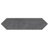 Giorbello (Sample) Black 3-in x 12-in Glazed Ceramic Subway Floor and Wall Tile