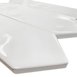 Giorbello (Sample) White 3-in x 12-in Glazed Ceramic Subway Floor and Wall Tile