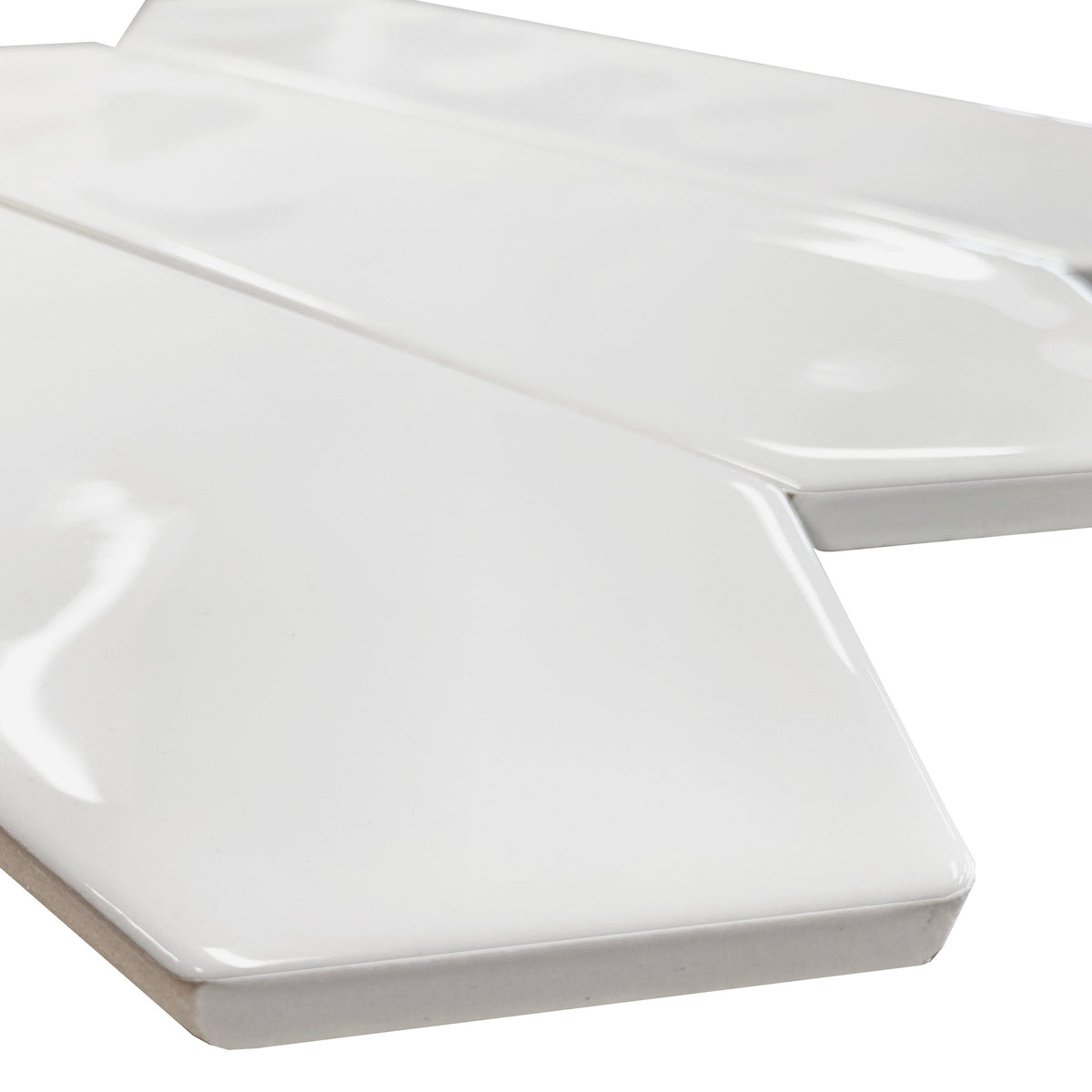 Giorbello White 3-in x 12-in Glazed Ceramic Wave Subway Floor and Wall Tile (5-sq. ft/ Carton)