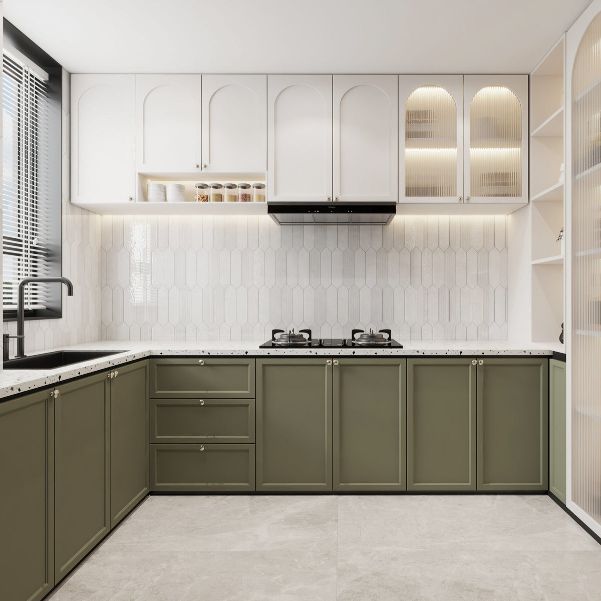 Giorbello White 3-in x 12-in Glazed Ceramic Wave Subway Floor and Wall Tile (5-sq. ft/ Carton)