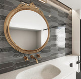 Giorbello Decor Shadow 3-in x 12-in Glazed Ceramic Wave Subway Floor and Wall Tile (5-sq. ft/ Carton)
