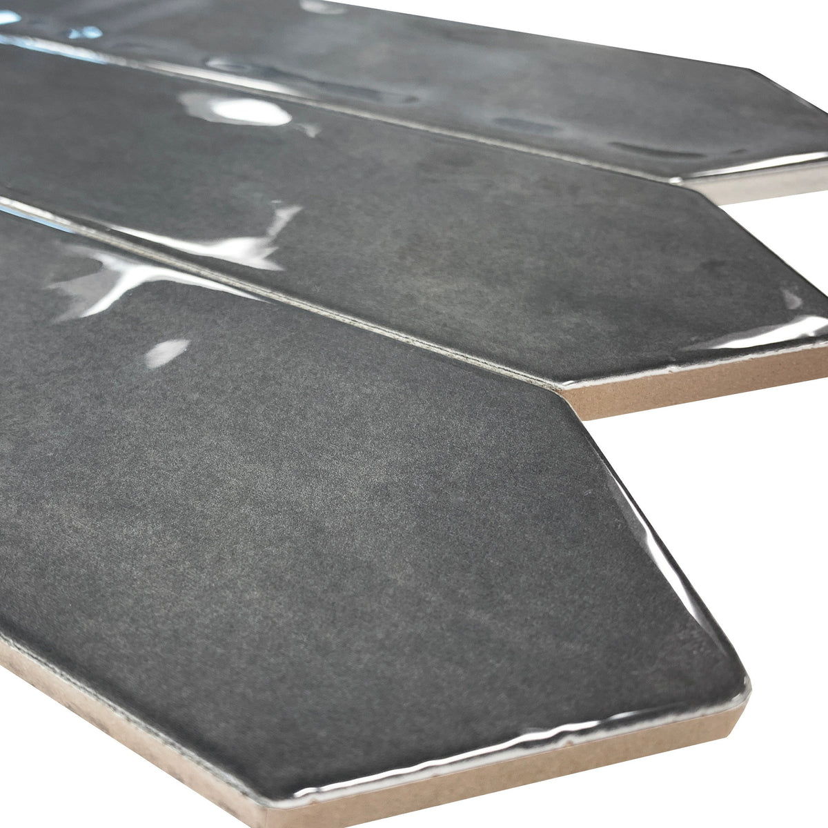 Giorbello Shadow 3-in x 12-in Glazed Ceramic Wave Subway Floor and Wall Tile (5-sq. ft/ Carton)