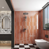 Giorbello Decor Coral 3-in x 12-in Glazed Ceramic Wave Subway Floor and Wall Tile (5-sq. ft/ Carton)