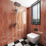 Giorbello Decor Coral 3-in x 12-in Glazed Ceramic Wave Subway Floor and Wall Tile (5-sq. ft/ Carton)