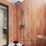 Giorbello Coral 3-in x 12-in Glazed Ceramic Wave Subway Floor and Wall Tile (5-sq. ft/ Carton)