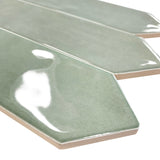 Giorbello Sage 3-in x 12-in Glazed Ceramic Wave Subway Floor and Wall Tile (5-sq. ft/ Carton)