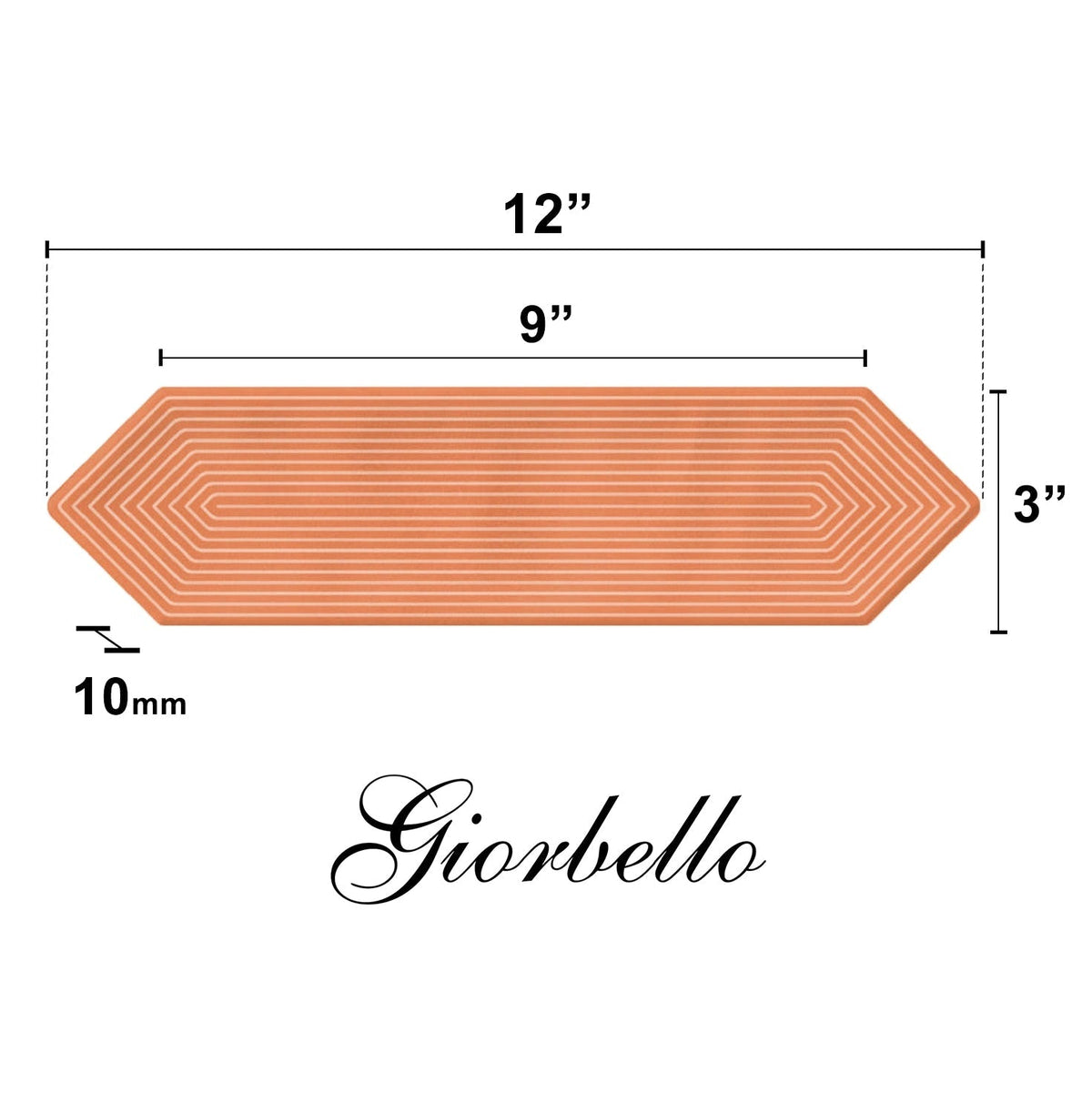 Giorbello (Sample) Decor Coral 3-in x 12-in Glazed Ceramic Subway Floor and Wall Tile