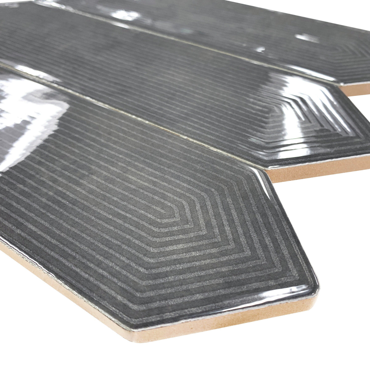 Giorbello Decor Shadow 3-in x 12-in Glazed Ceramic Wave Subway Floor and Wall Tile (5-sq. ft/ Carton)