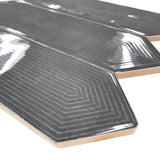 Giorbello Decor Shadow 3-in x 12-in Glazed Ceramic Wave Subway Floor and Wall Tile (5-sq. ft/ Carton)