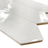 Giorbello (Sample) Decor White 3-in x 12-in Glazed Ceramic Subway Floor and Wall Tile
