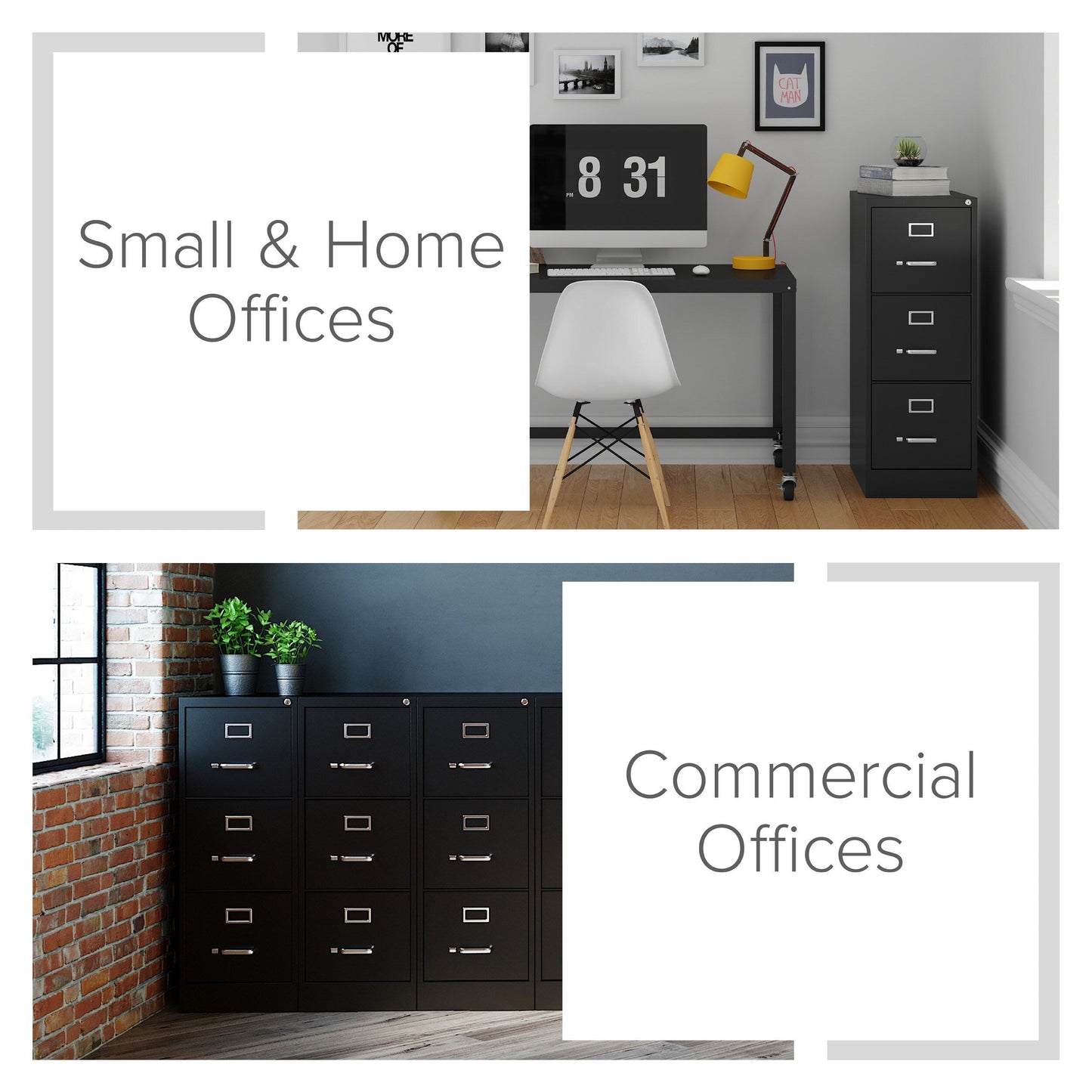 Hirsh Black 3-Drawer 15-in File Cabinet