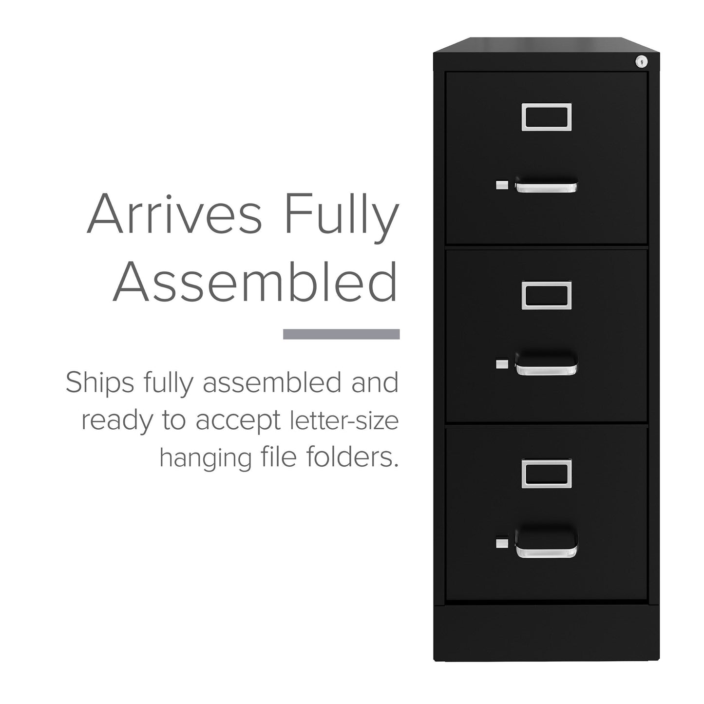 Hirsh Black 3-Drawer 15-in File Cabinet