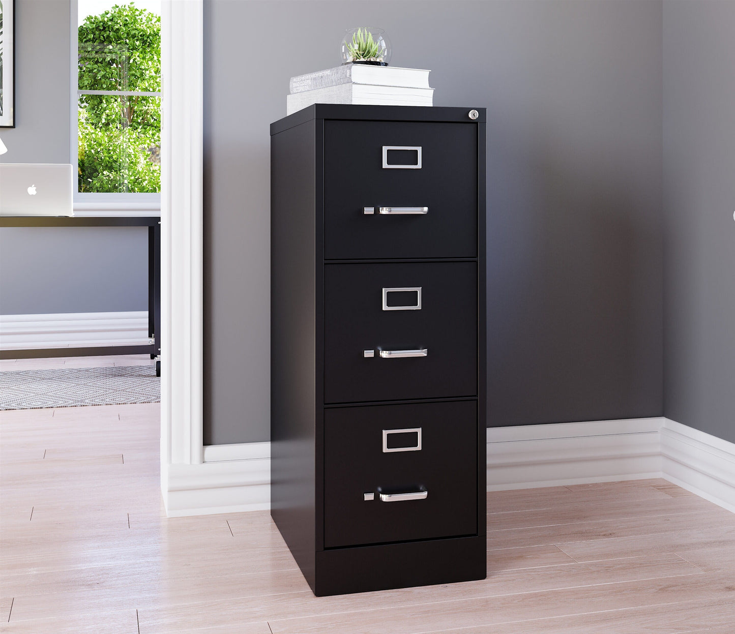 Hirsh Black 3-Drawer 15-in File Cabinet