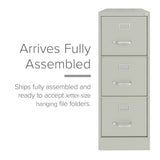 Hirsh Light Gray 3-Drawer 15-in File Cabinet