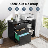 Maocao Hoom Black 3-Drawer 15.74-in File Cabinet