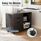 Maocao Hoom Black 3-Drawer 15.74-in File Cabinet