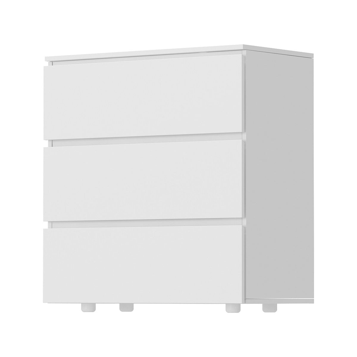 FUFU&GAGA 3-Drawer Chest White 3-Drawer Accent Chest