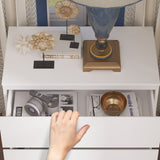 FUFU&GAGA 3-Drawer Chest White 3-Drawer Accent Chest