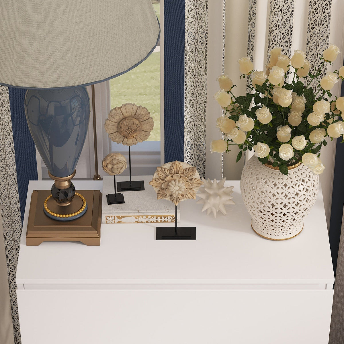 FUFU&GAGA 3-Drawer Chest White 3-Drawer Accent Chest
