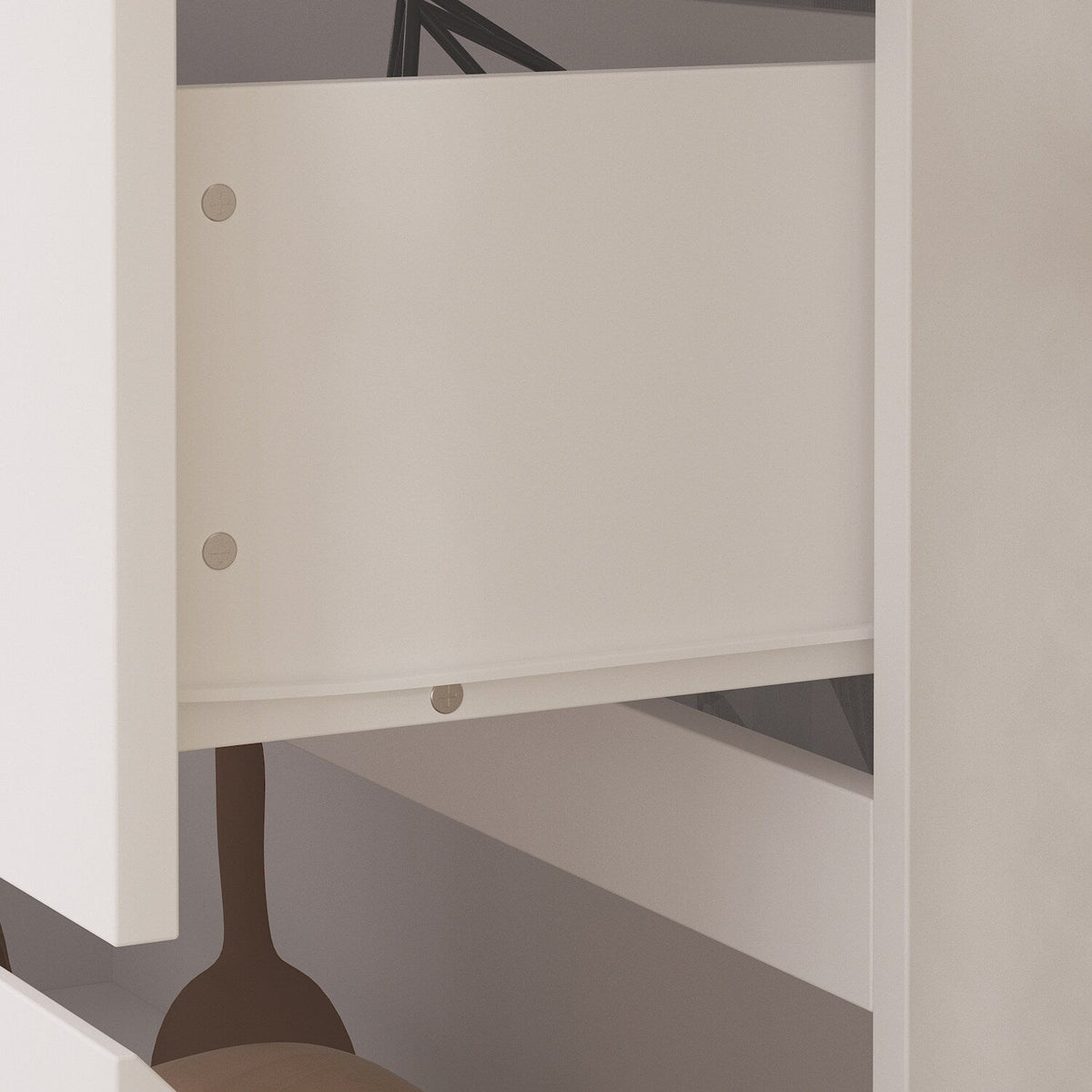 FUFU&GAGA 3-Drawer Chest White 3-Drawer Accent Chest