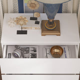 FUFU&GAGA 3-Drawer Chest White 3-Drawer Accent Chest