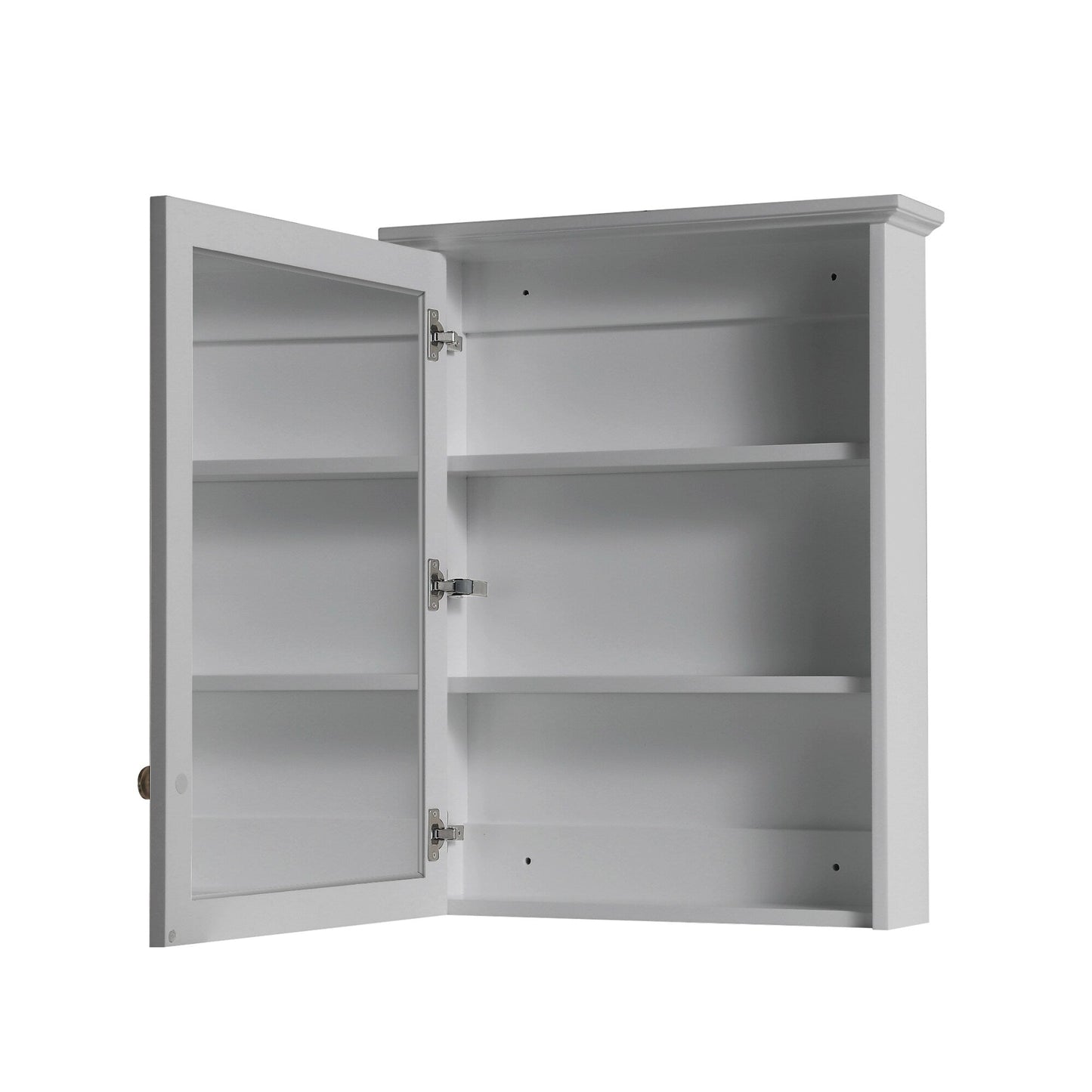 WELLFOR Solid Wood 24-in x 30-in Surface Mount Gray Mirrored Soft Close Medicine Cabinet
