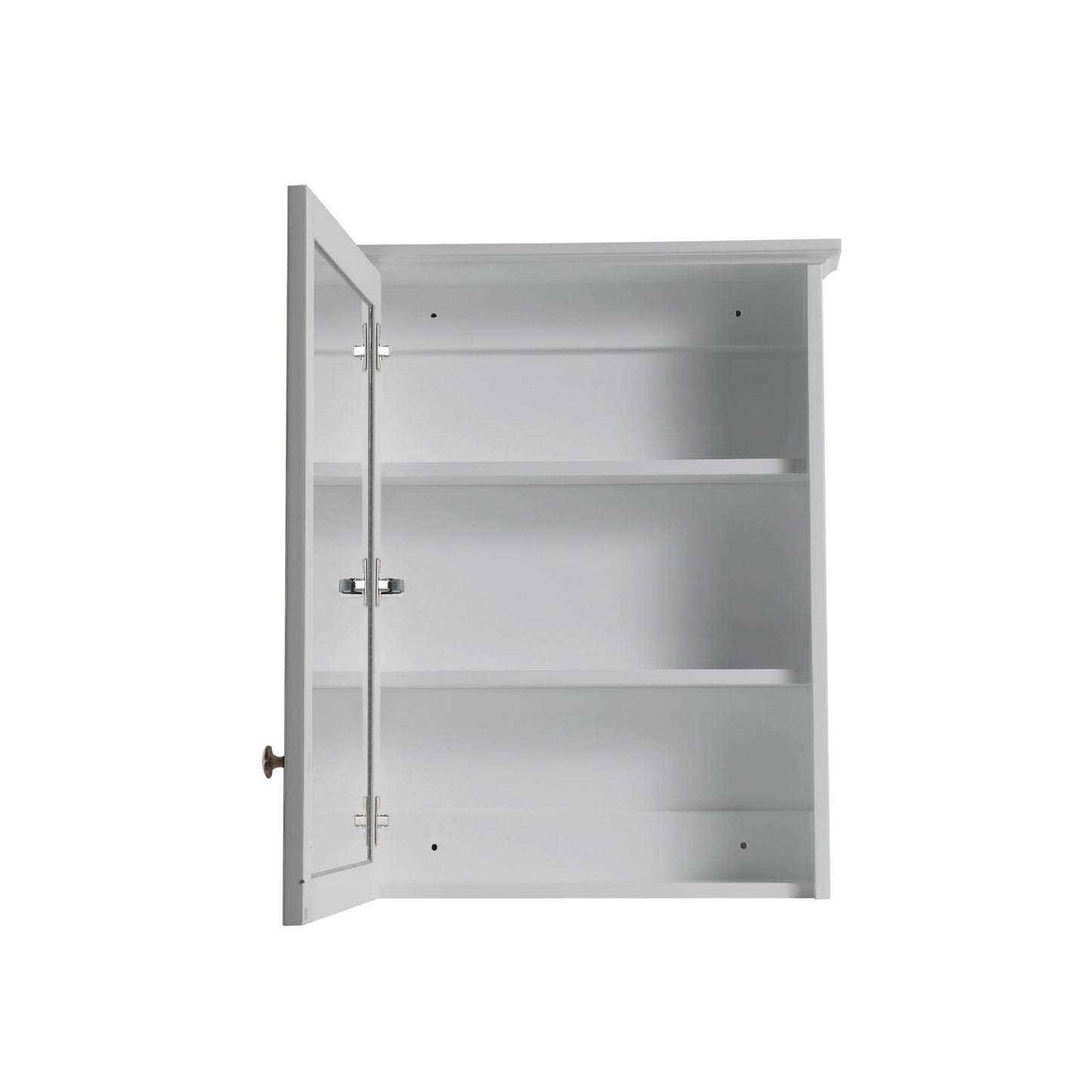 WELLFOR Solid Wood 24-in x 30-in Surface Mount Gray Mirrored Soft Close Medicine Cabinet