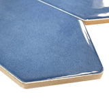 Giorbello Indigo 3-in x 12-in Glazed Ceramic Wave Subway Floor and Wall Tile (5-sq. ft/ Carton)