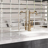 Apollo Tile Glister Clear Silver 3-in x 6-in Polished Glass Wall Tile (5-sq. ft/ Carton)