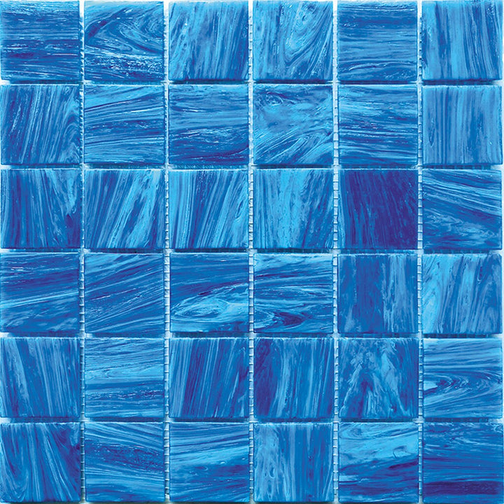 Apollo Tile Celestial Ultrmarine Blue 12-in x 12-in Glossy Glass Uniform Squares Floor and Wall Tile (20-sq. ft/ Carton)