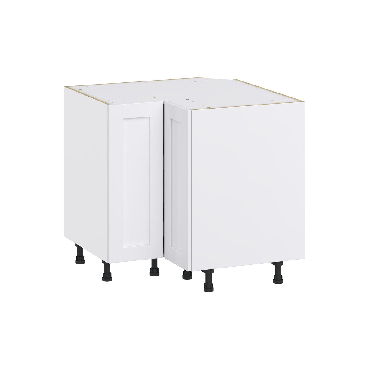 Hugo&Borg Rosemont 36-in W x 34.5-in H x 36-in D Glacier White Lazy Susan Corner Base Fully Assembled Cabinet (Recessed Panel Shaker Style)