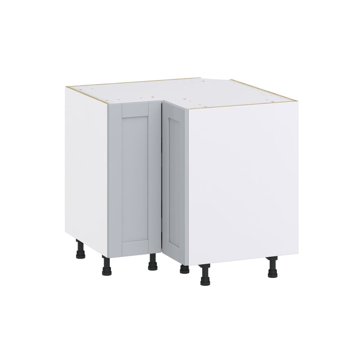 Hugo&Borg Charlesberg 36-in W x 34.5-in H x 36-in D Gray Lazy Susan Corner Base Fully Assembled Cabinet (Recessed Panel Shaker Style)