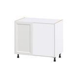 Hugo&Borg Riviera 39-in W x 34.5-in H x 25-in D Bright White Blind Corner Base Fully Assembled Cabinet (Recessed Panel Shaker Style)
