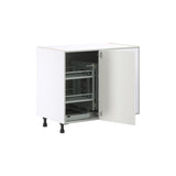 Hugo&Borg Riviera 39-in W x 34.5-in H x 25-in D Bright White Blind Corner Base Fully Assembled Cabinet (Recessed Panel Shaker Style)