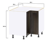 Hugo&Borg Montclaire 36-in W x 34.5-in H x 36-in D Wood Lazy Susan Corner Base Fully Assembled Cabinet (Recessed Panel Shaker Style)
