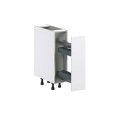 Hugo&Borg Lasalle 9-in W x 34.5-in H x 25-in D Bright White Slab 1-Drawer Pull-out Cabinet Base Fully Assembled Cabinet (Flat Panel Style)