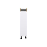 Hugo&Borg Lasalle 9-in W x 34.5-in H x 25-in D Bright White Slab 1-Drawer Pull-out Cabinet Base Fully Assembled Cabinet (Flat Panel Style)