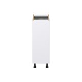 Hugo&Borg Lasalle 12-in W x 34.5-in H x 25-in D Bright White Slab 1-Drawer Pull-out Cabinet Base Fully Assembled Cabinet (Flat Panel Style)
