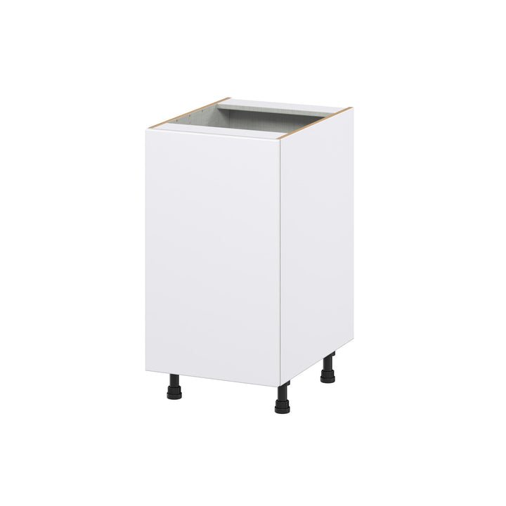 Hugo&Borg Lasalle 18-in W x 34.5-in H x 25-in D Bright White Slab 1-Drawer Pull-out Cabinet Base Fully Assembled Cabinet (Flat Panel Style)
