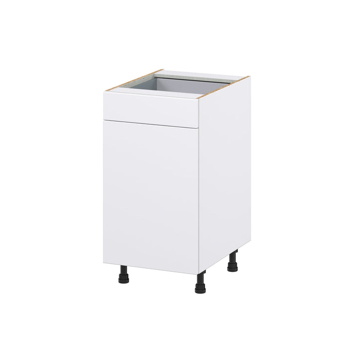 Hugo&Borg Lasalle 18-in W x 34.5-in H x 25-in D Bright White Slab 2-Drawers Pull-out Cabinet Base Fully Assembled Cabinet (Flat Panel Style)