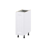 Hugo&Borg Jolie 12-in W x 34.5-in H x 25-in D Warm White 1-Drawer Pull-out Cabinet Base Fully Assembled Cabinet (Recessed Panel Style)
