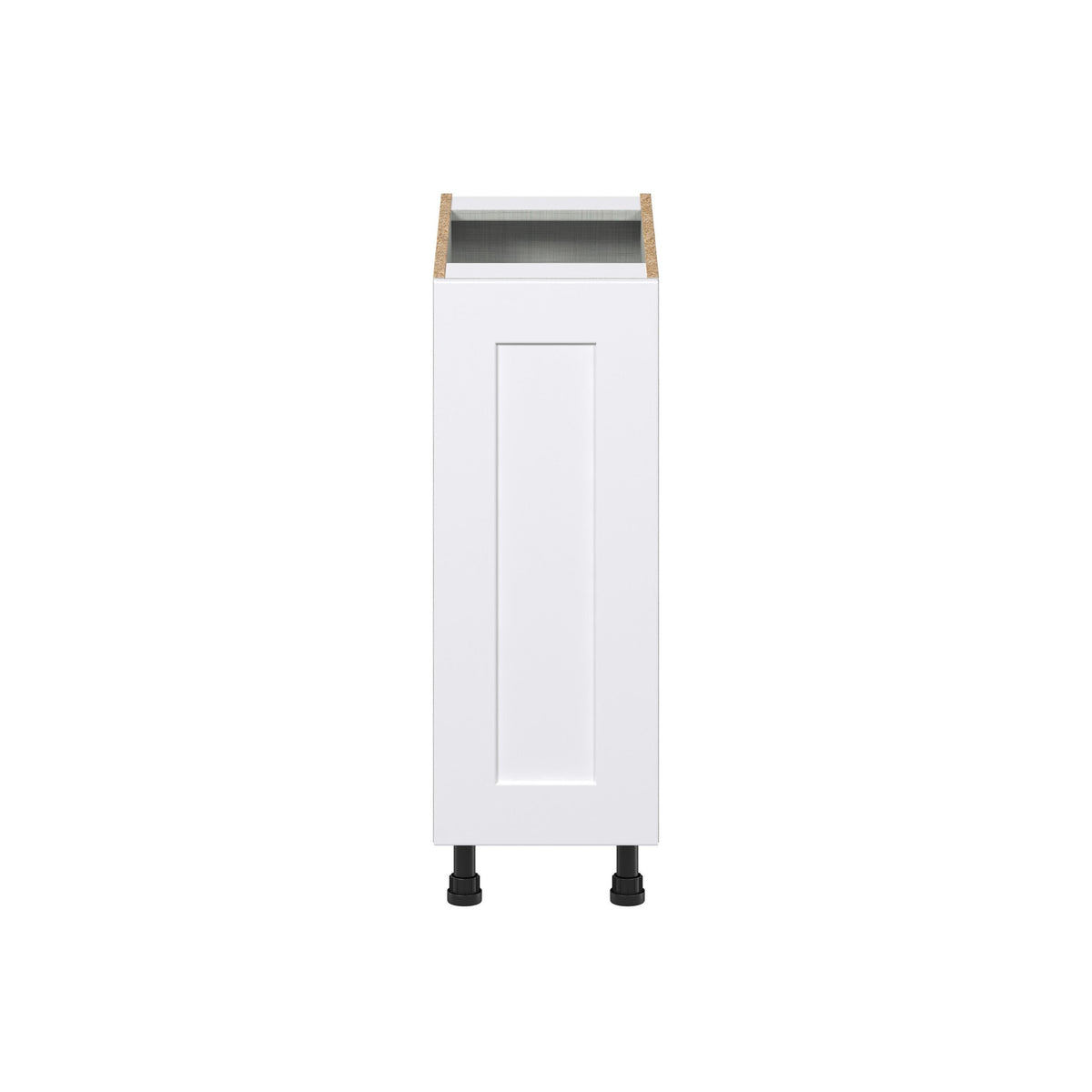 Hugo&Borg Jolie 12-in W x 34.5-in H x 25-in D Warm White 1-Drawer Pull-out Cabinet Base Fully Assembled Cabinet (Recessed Panel Style)