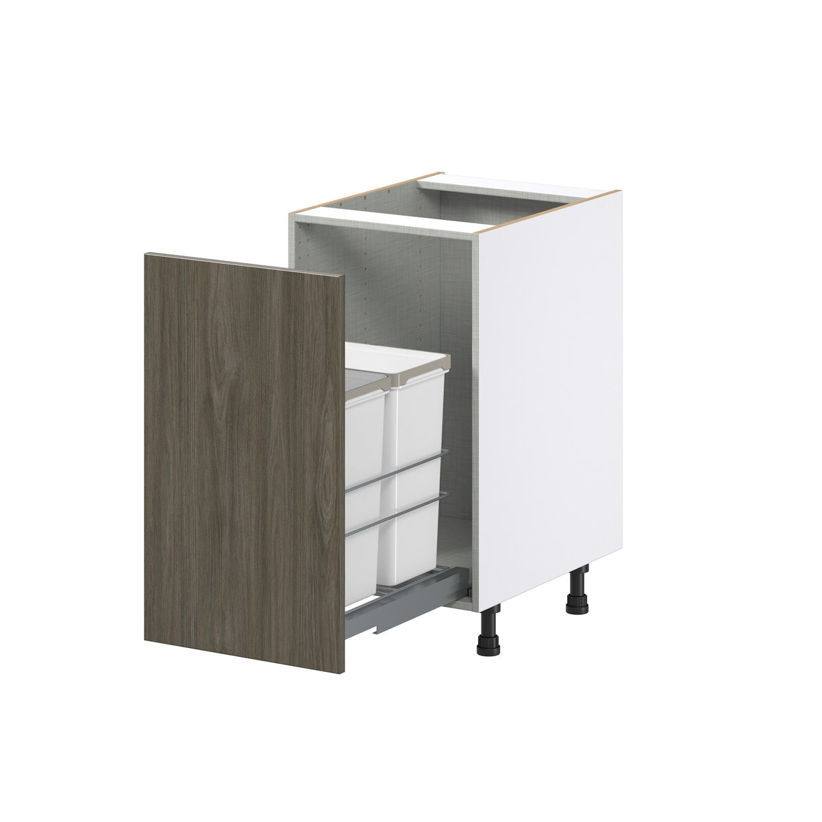 Hugo&Borg Savane 18-in W x 34.5-in H x 24-in D Textmel 1-Drawer Pull-out Cabinet Base Fully Assembled Cabinet (Flat Panel Style)