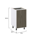 Hugo&Borg Savane 18-in W x 34.5-in H x 24-in D Textmel 1-Drawer Pull-out Cabinet Base Fully Assembled Cabinet (Flat Panel Style)
