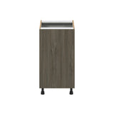 Hugo&Borg Savane 18-in W x 34.5-in H x 24-in D Textmel 1-Drawer Pull-out Cabinet Base Fully Assembled Cabinet (Flat Panel Style)