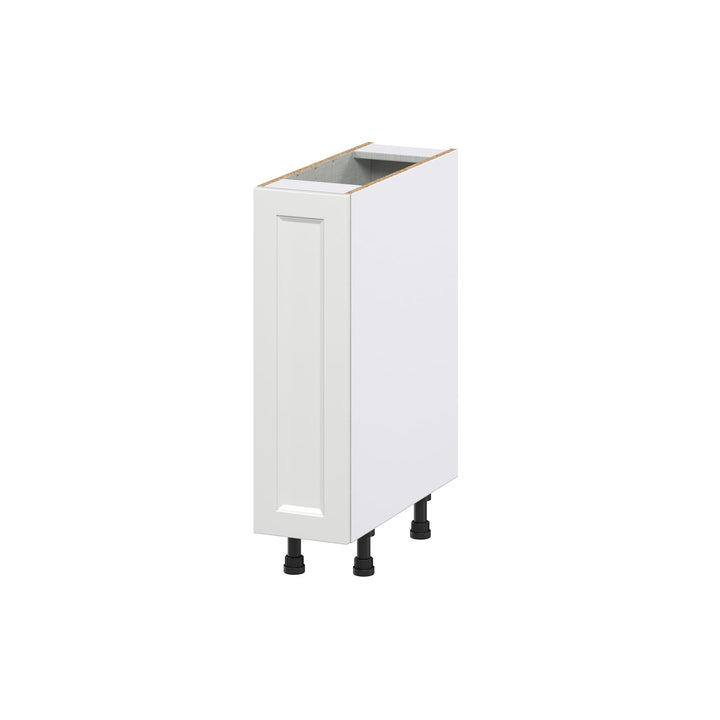 Hugo&Borg Riviera 9-in W x 34.5-in H x 25-in D Bright White 1-Drawer Pull-out Cabinet Base Fully Assembled Cabinet (Recessed Panel Style)