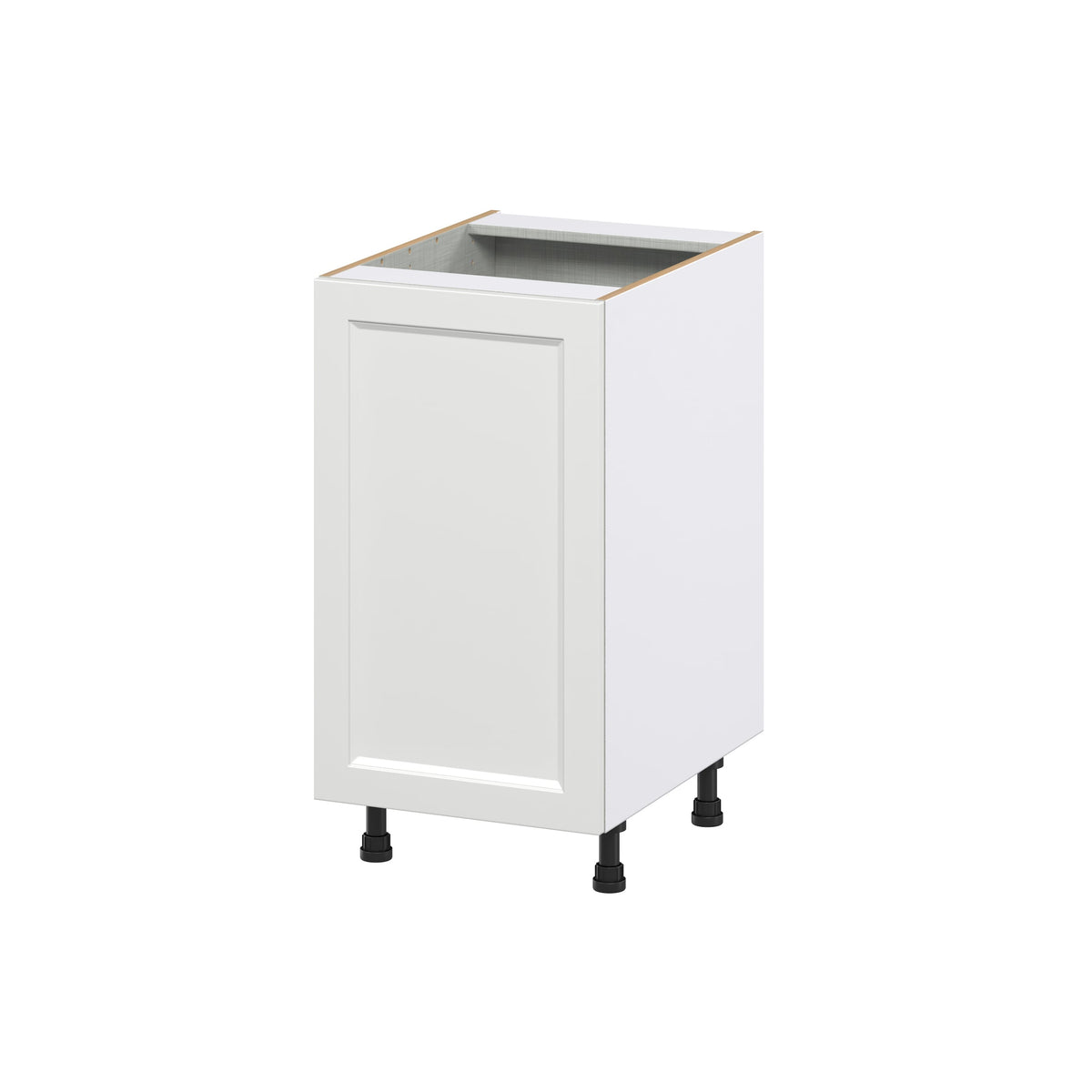 Hugo&Borg Riviera 18-in W x 34.5-in H x 24-in D Bright White 1-Drawer Pull-out Cabinet Base Fully Assembled Cabinet (Recessed Panel Style)