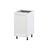 Hugo&Borg Riviera 18-in W x 34.5-in H x 24-in D Bright White 1-Drawer Pull-out Cabinet Base Fully Assembled Cabinet (Recessed Panel Style)