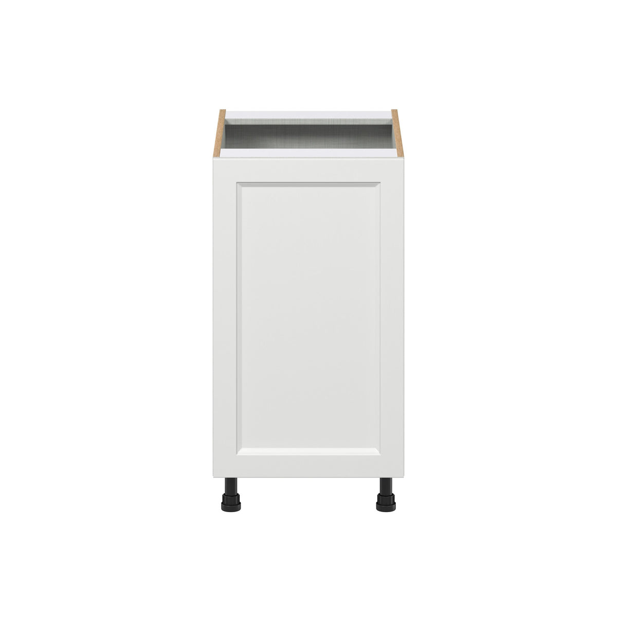 Hugo&Borg Riviera 18-in W x 34.5-in H x 24-in D Bright White 1-Drawer Pull-out Cabinet Base Fully Assembled Cabinet (Recessed Panel Style)